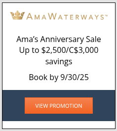 Current cruise promotion - AMA Waterways